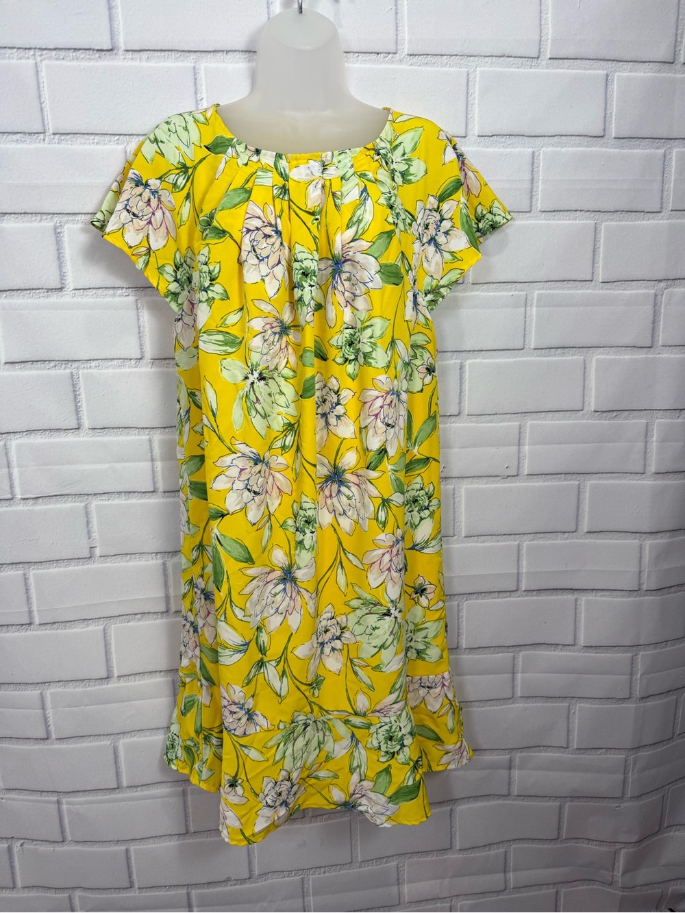 Signature Collection Yellow Floral Ruffle-Hem Mini Dress - Picture 4 of 11